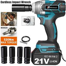 550nm 12 21v Electric Impact Wrench Cordless Brushless Nut Gun With 1xbattery