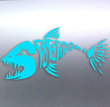 Spearo Skeleton Fish Spearfishing Vinyl Cut Sticker Australian Made Diver Scuba