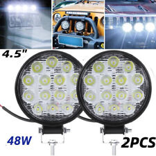 2x 4.5inch Round Led Offroad Lights Spot Flood Driving Fog Lamp Tractor Atv