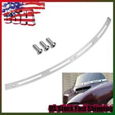 Chrome Slot Windshield Trim Batwing Fairing Fit For Harley Touring 1996-2013 Us