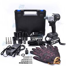 800nm 12 Electric Impact Wrench Cordless Brushless Gun W Battery Driver Tool