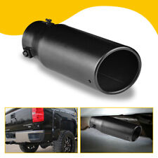 2.5 Stainless Steel Car Exhaust Pipe Tip Tail Muffler Black Auto Parts Round Us