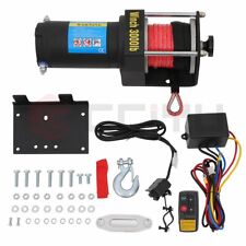 Electric Winch Towing 3000lbs 12v Synthetic Rope W Wireless Remote Atvutv
