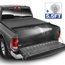 Soft Truck Tonneau Cover For 2000-2004 Dodge Dakota 5.5ft Bed Roll Up Waterproof
