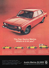 1974 Austin Marina Gas Saving Vintage Print Ad
