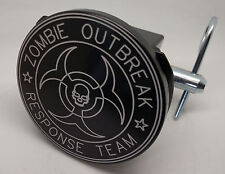 Zombie Outbreak With Skull Billet Aluminumtrailer Hitch Cover 4