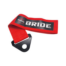 Jdm High Strength Bride Red Tow Strap Car Front Rear Bumper Towing Hook