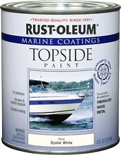 Marine Boat Wood Metal Fiberglass Topside Paint Coating Gloss Oyster White New
