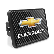 Chevrolet Uv Graphic Carbon Fiber Look Metal Plate On Plastic Tow Hitch Cover
