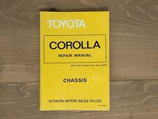 Original Toyota Corolla Chassis Repair Manual Transmission Brakes Axle Steering