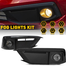 Fit 2019 2020 Honda Civic Sedan Coupe Front Bumper Fog Lights Lamps Cover Set
