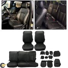 For 2017-22 Ford F250 Super Duty Xlt Crew Cab Full Seat Cover Replacement Black
