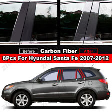 8pcs For 2007-2012 Hyundai Santa Fe Cm Carbon Fiber Bc Pillar Post Trim Cover