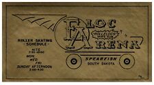 Original Vintage 1940s Roller Skating Rink Sticker Spearfish Sd S4