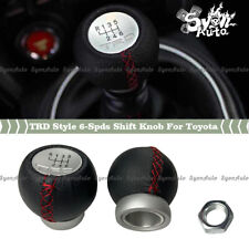 Fits Toyota Manual Models Aluminum Trd-style Shift Knob W Leather Wrap 6 Speed