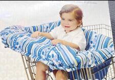 Boppy High Chair Shopping Cart Liner Seat Cover Blue Stripe Polka Dot