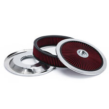For Chevrolet Gmc Ford 14 Round Air Cleaner Set Super Flow Low Profile Washable