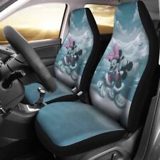 Mickey Hugging Minnie Mouse Ears Couple Love Forever Car Seat Covers