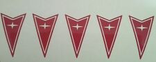 Set 5 Red Pontiac Center Cap Wheel Rim Skin Emblem Vinyl Decal Sticker Logos