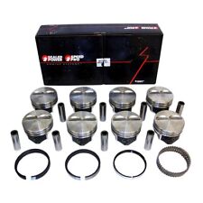 Speed Pro H860cp60 Chevy 383 Flat Top Pistons Cast Rings Kit 060 Sbc 388