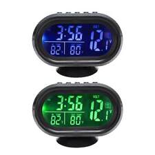 12v Led Digital Car Clock Thermometer Voltmeter Dual Temperature Gauge 2 In 1