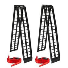 2pcs 10ft Aluminum Atv Truck Loading Ramps For Motorcycle 1200 Lbs Capacity
