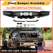 For 2018-2020 Ford F-150 Raptor Style Steel Front Bumper Assembly Wled Light