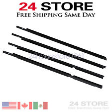 4pcs For Toyota Yaris Vitz 05-10 Outer Door Glass Weatherstrip Moulding