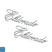 1971-1976 Cadillac Eldorado Script Eldorado Fender Emblem 3 Post Pair - New