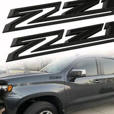 2pcs Matte Black Emblem Badge Nameplate Fit For Silverado 2019-2021 Z71