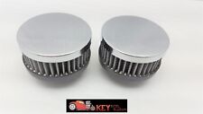 2x Chrome Push In Open Washable 3 Short 1-12 Breather Valve Cover Pair Sbc