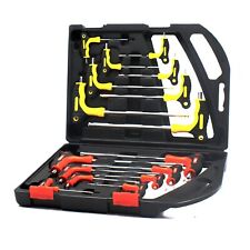16pcs Metric T-handle Allen Wrench Set Long Arm Torx Star Key And Ball End Hex.