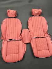 New Jaguar Xke E-type For 2-3 Serias Leather Seat Cover Russet Red With Perfor
