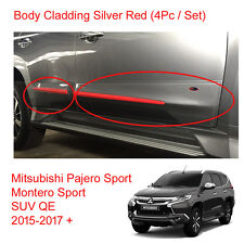 For Mitsubishi Pajero Montero Sport Body Cladding Silver Red Painted 2015-2017 