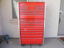 Vintage Snap-on Kr555b 8 Drawer Roll Cab Kr550b 11 Drawer Top Chest Usa Red