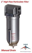 1 Inline Air Compressor Water Moisture Filter Trap Separator W Manual Drain