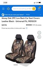 2 Mossy Oak Lowback Universal Car Van Suv Bucket Seat Covers Compatible Camo