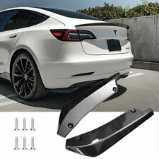 Sport Racing Carbon Fiber Style Rear Bumper Diffuser Splitter Canard For Tesla 3