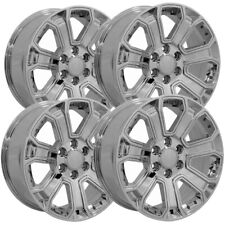 Set Of 4 Oe Wheels Cv93b 22x9 6x5.5 24mm Chrome Wheels Rims 22 Inch