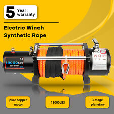 12v Electric Recovery Winch 13000lbs For Trailer Truck Suv With Wireless Remote