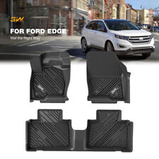 3w Floor Mats Fit For 2015-24 Ford Edge Custom Fit Tpe All Weather Floor Liners