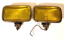 Pair Original Rectangular Amber Yellow Fog Lights For Vw Thing With Glass Lenses