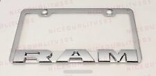 3d Letter Ram Stainless Steel Chrome Finished License Plate Frame