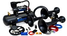 Hornblasters Outlaw Black 228h Loud Train Horn Kit For Truck With Compressor
