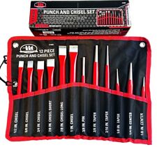 12pc Illinois Industrial Tool Professional Mechanics Punch And Chisel Set 21005