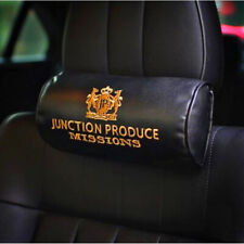 2pcs Jp Neck Pillows Jdm Junction Produce Leather Car Seat Headrests Gold Logo