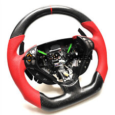 Real Carbon Fiber Steering Wheel For Acura Tl Type S Red Leather No Paddles