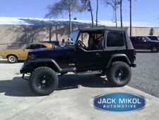 Black For 1988-1995 Jeep Wrangler Soft Top Tinted Windows Wo Skins