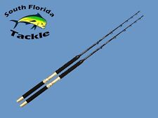 Two Pack 30-50 Lb Solid Fiberglass Blank Saltwater Trolling Fishing Rods