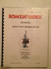 Kwik Way Model 054 Heavy Duty Boring Stand Manual